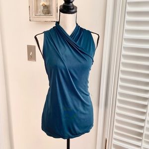 Ann Taylor Sleeveless Wrap V Neck Top